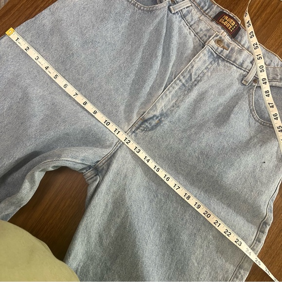 VINTAGE 90’s light wash high waisted baggy mom jeans waist size 34 faded glory - Picture 6 of 12